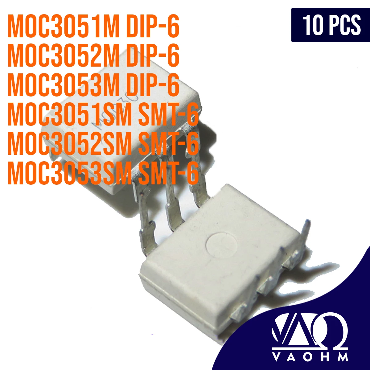 10PCS MOC3051M MOC3052M MOC3053M MOC3051SM MOC3052SM MOC3053SM DIP-6 SMT-6 600V Random Phase Triac Driver
10PCS MOC3051M MOC3052M MOC3053M MOC3051SM MOC3052SM MOC3053SM DIP-6 SMT-6 600V Random Phase Triac Driver