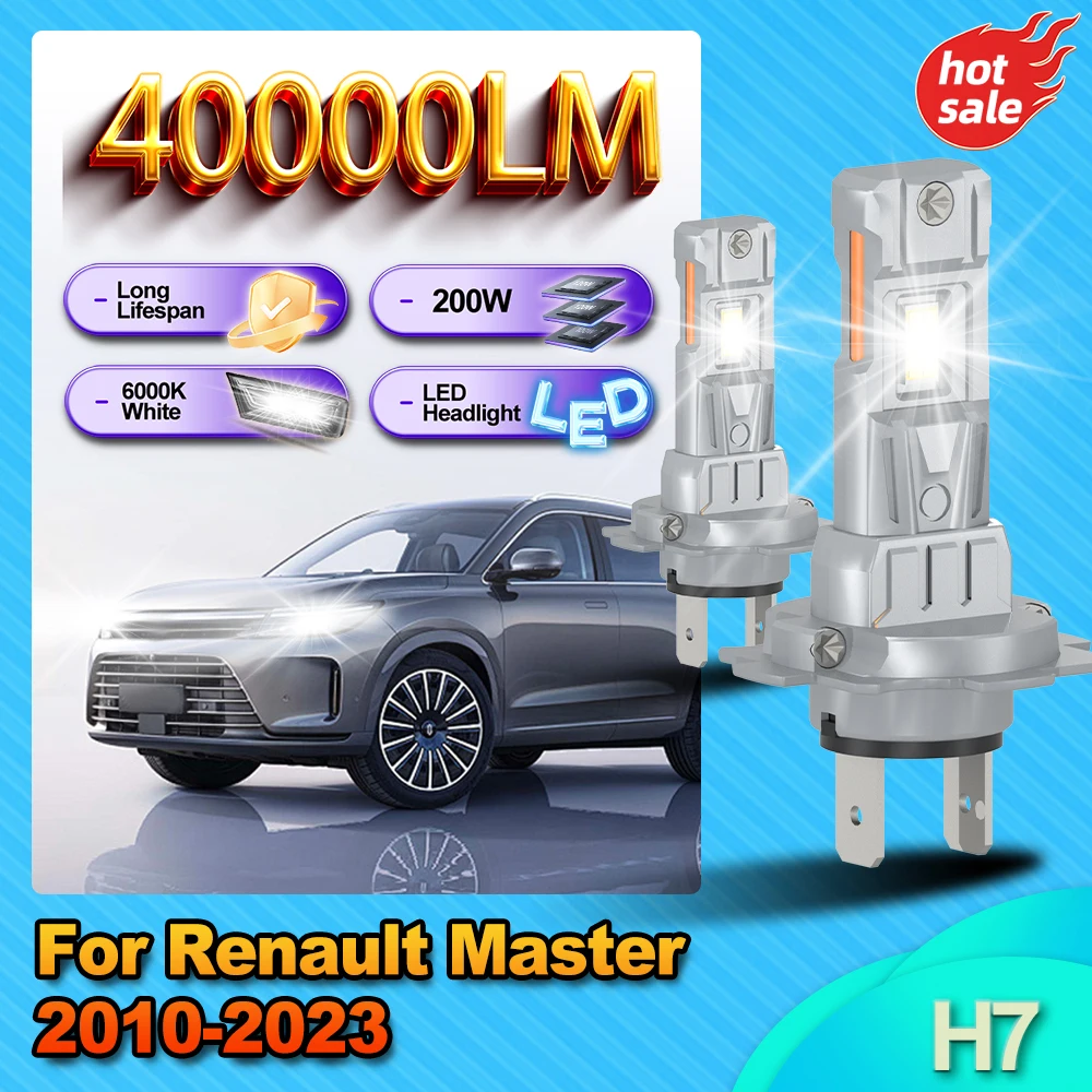 40000LM H7 Headlamp Ampoule 200W Headlight Bulb 6000K Long Lifespan 12V High Quality 24V Canbus For Renault Master 2010-2023
40000LM H7 Headlamp Ampoule 200W Headlight Bulb 6000K Long Lifespan 12V High Quality 24V Canbus For Renault Master 2010-2023