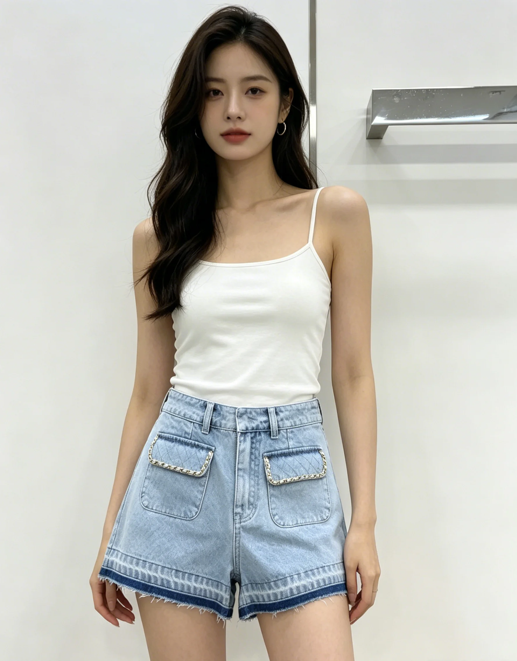 26s Spring/Summer Women's Vintage Washed Denim Short Pants LH095
26s Spring/Summer Women's Vintage Washed Denim Short Pants LH095