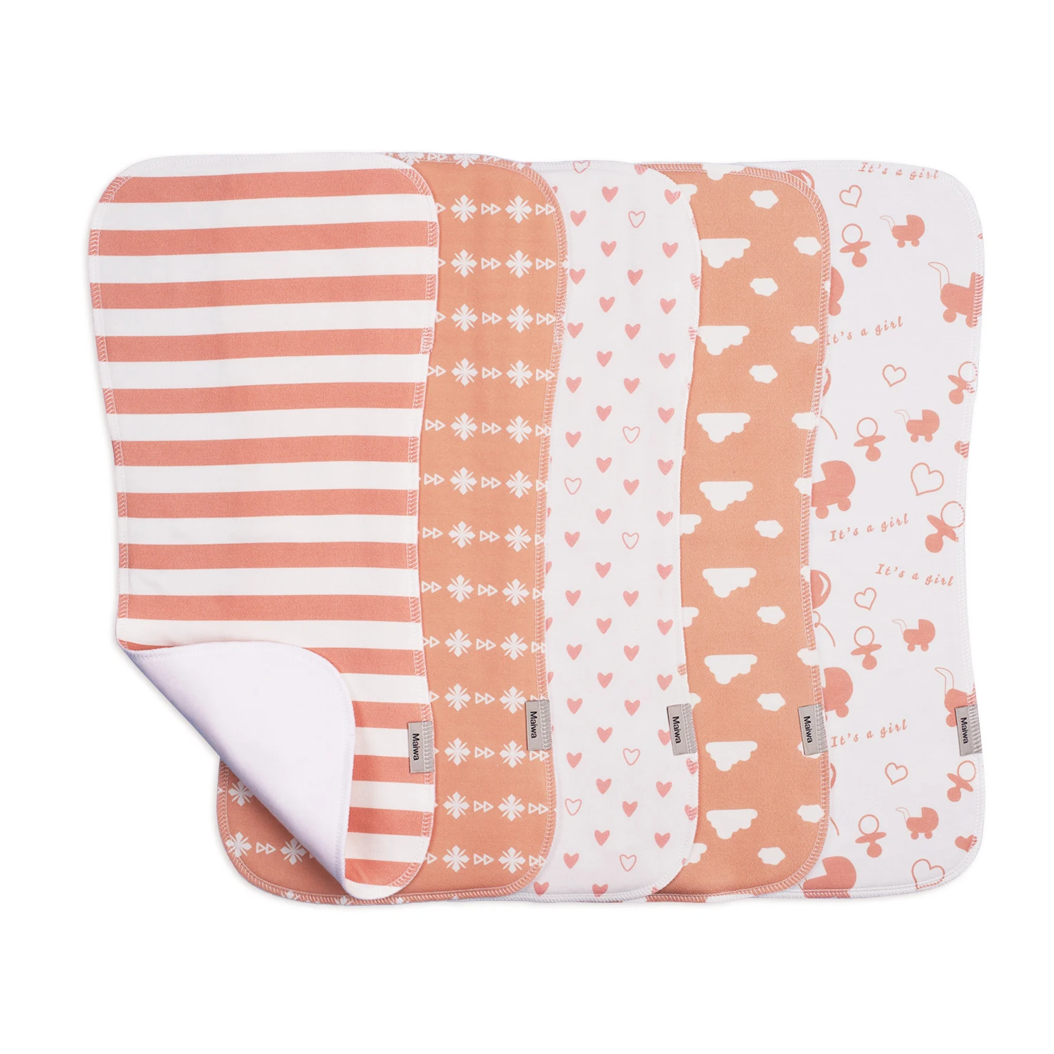 Soft Organic Cotton Burp Cloths for Babies, 5-Pack Absorbent Muslin Cloths, Newborn Drool Bibs with Cute Prints, Washable
Soft Organic Cotton Burp Cloths for Babies, 5-Pack Absorbent Muslin Cloths, Newborn Drool Bibs with Cute Prints, Washable