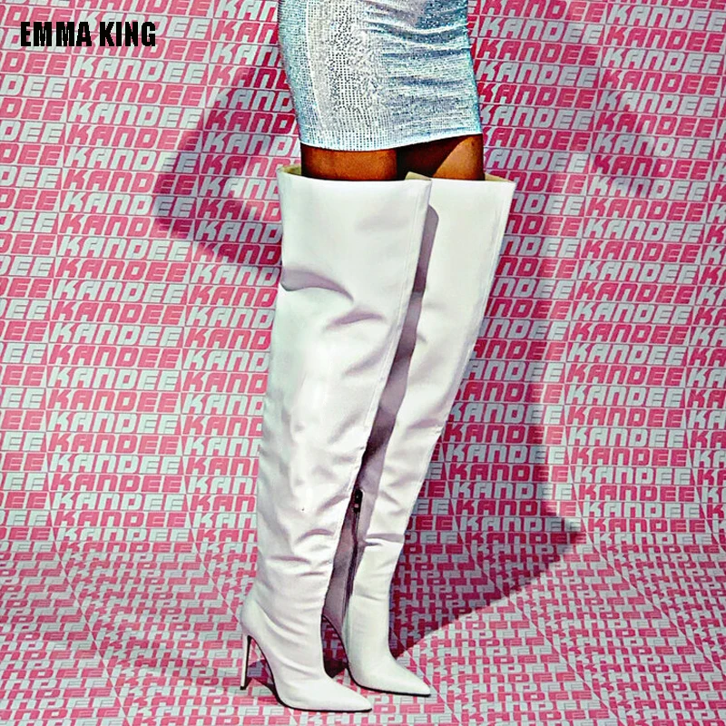 2022 Pu Over The Knee Women Boots Super High Heels White Pointed Toe Boot Female Shoes New Sexy Footwear Plus Size 44
2022 Pu Over The Knee Women Boots Super High Heels White Pointed Toe Boot Female Shoes New Sexy Footwear Plus Size 44