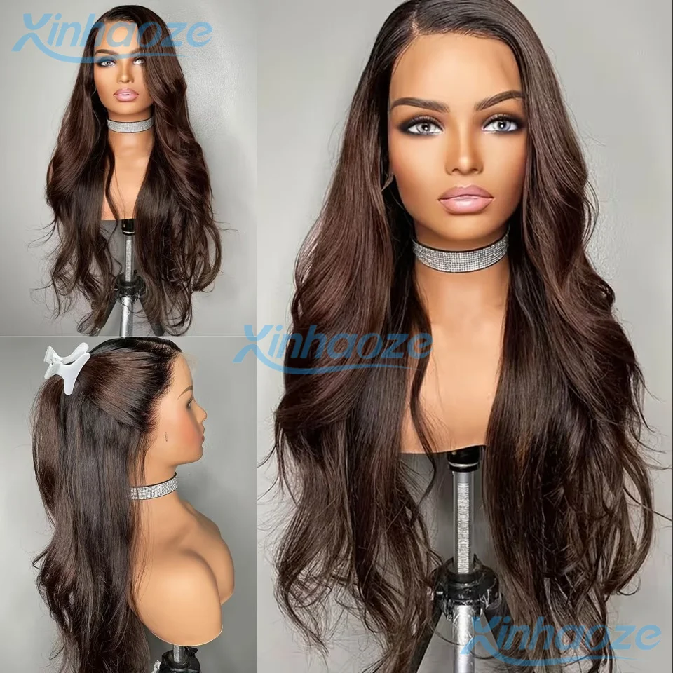 Glueless Dark Brown Natural Wavy #2 Human Hair Brazilian Glueless 5x5 Silk Top Closure Wigs Pre Plucked 13x6/360 Full Lace Wigs
Glueless Dark Brown Natural Wavy #2 Human Hair Brazilian Glueless 5x5 Silk Top Closure Wigs Pre Plucked 13x6/360 Full Lace Wigs