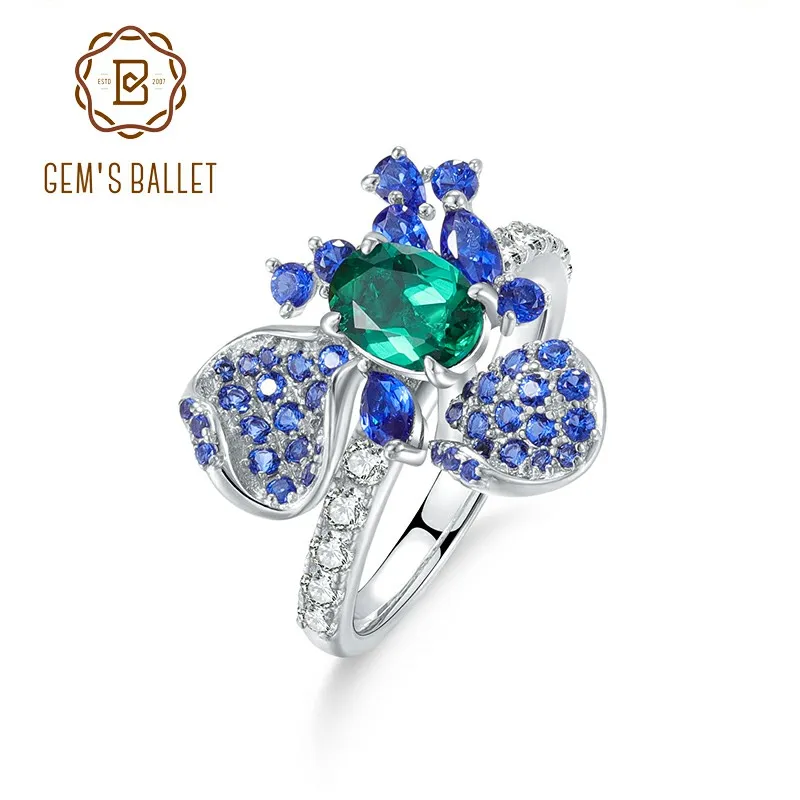 Кольцо GEM'S BALLET, выращенное в лаборатории изумрудом и нано-сапфиром, синее кольцо-бабочка, оригинальные кольца ручной работы из стерлингового серебра 925, подарок для нее
Кольцо GEM'S BALLET, выращенное в лаборатории изумрудом и нано-сапфиром, синее кольцо-бабочка, оригинальные кольца ручной работы из стерлингового серебра 925, подарок для нее