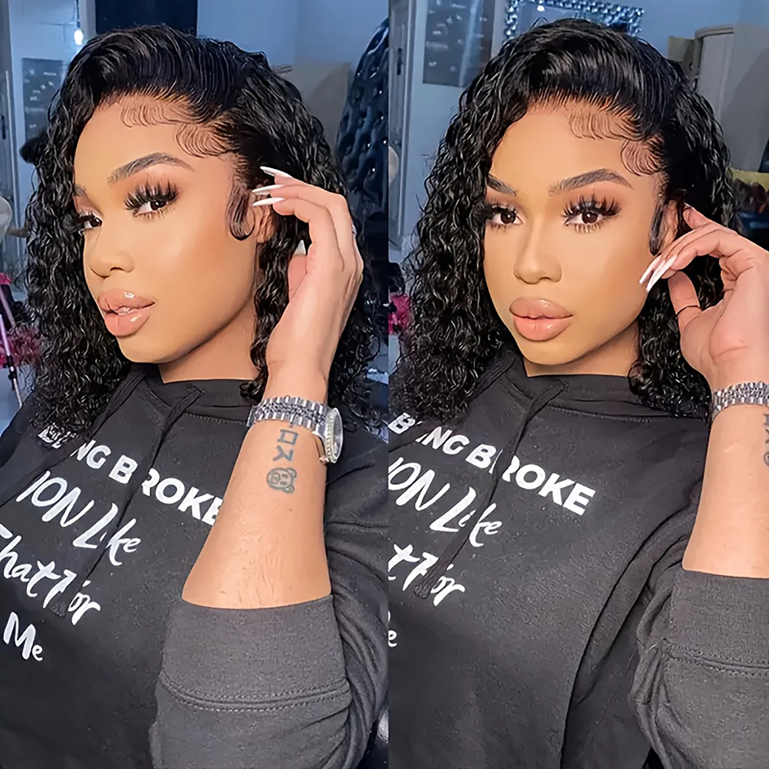 200% Плотность 13X4 Короткий боб Парики из натуральных волос на кружеве спереди Бразильские глубокие волны воды для чернокожих женщин Вьющийся парик Кружевной фронтальный парик
200% Плотность 13X4 Короткий боб Парики из натуральных волос на кружеве спереди Бразильские глубокие волны воды для чернокожих женщин Вьющийся парик Кружевной фронтальный парик