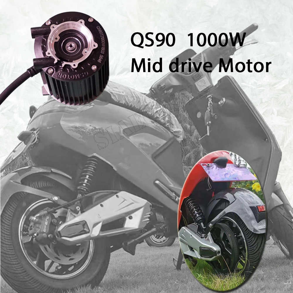 QS 90 1000W Mid Drive Motor 72V 55KPH for Electric Scooter Belt Design or 428 Sprocket 14T Type Motor
QS 90 1000W Mid Drive Motor 72V 55KPH for Electric Scooter Belt Design or 428 Sprocket 14T Type Motor