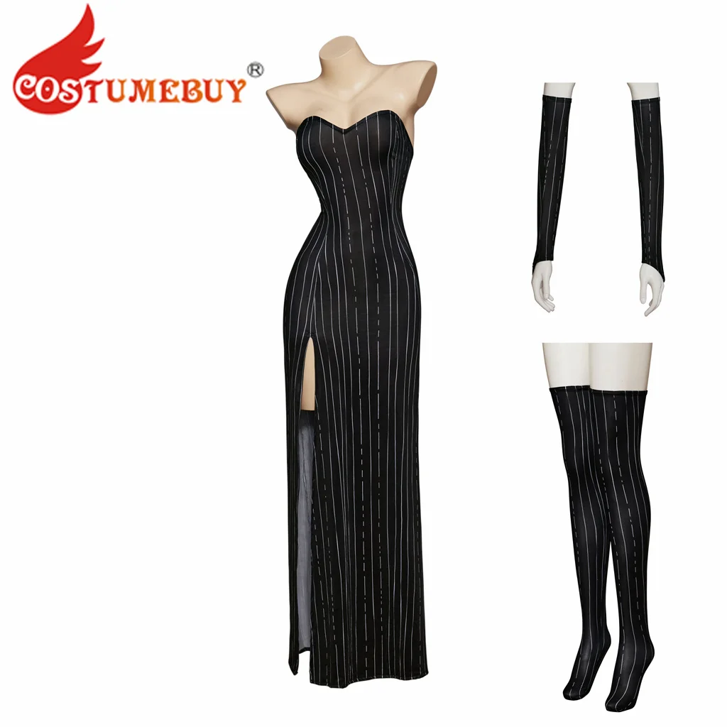 CostumeBuy The Nightmare Cosplay Christmas Jack Costume Sexy High Split Women Dress Black and White Stripes Dress Outfits
CostumeBuy The Nightmare Cosplay Christmas Jack Costume Sexy High Split Women Dress Black and White Stripes Dress Outfits