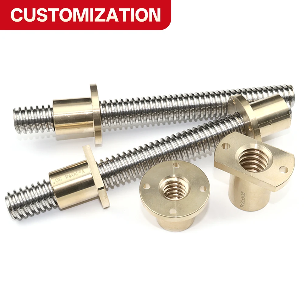 Custom Trapezoidal Lead Screw Injection Molding Machine T16, 50mm Lead Screw and Nut, Trapezoidal Thread 3D Printer, CNC Machine
Custom Trapezoidal Lead Screw Injection Molding Machine T16, 50mm Lead Screw and Nut, Trapezoidal Thread 3D Printer, CNC Machine
