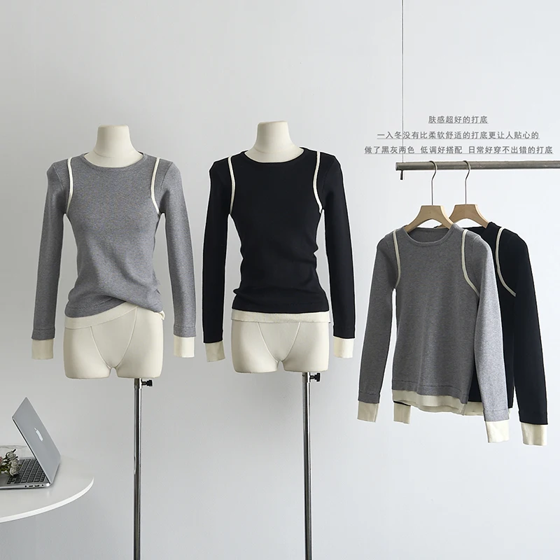 Autumn Women Tops Casual Solid Color Pullovers Fashion Long-sleeved Round Neck T-shirt Sweater Autumn and Winter New Style
Autumn Women Tops Casual Solid Color Pullovers Fashion Long-sleeved Round Neck T-shirt Sweater Autumn and Winter New Style
