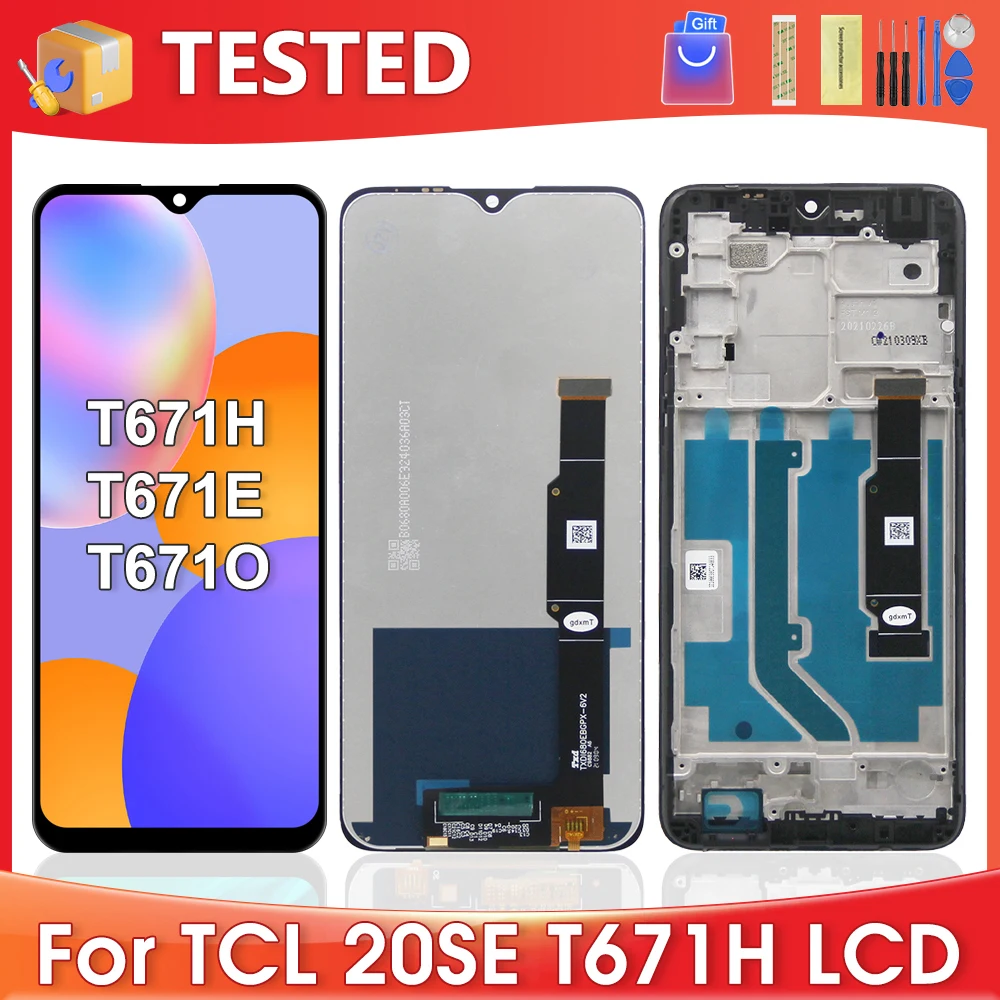 6,82 ''для TCL 20 SE для TCL 20SE T671H T671F T671O T671E ЖК-дисплей с цифровым преобразователем сенсорного экрана в сборе, замена
6,82 ''для TCL 20 SE для TCL 20SE T671H T671F T671O T671E ЖК-дисплей с цифровым преобразователем сенсорного экрана в сборе, замена