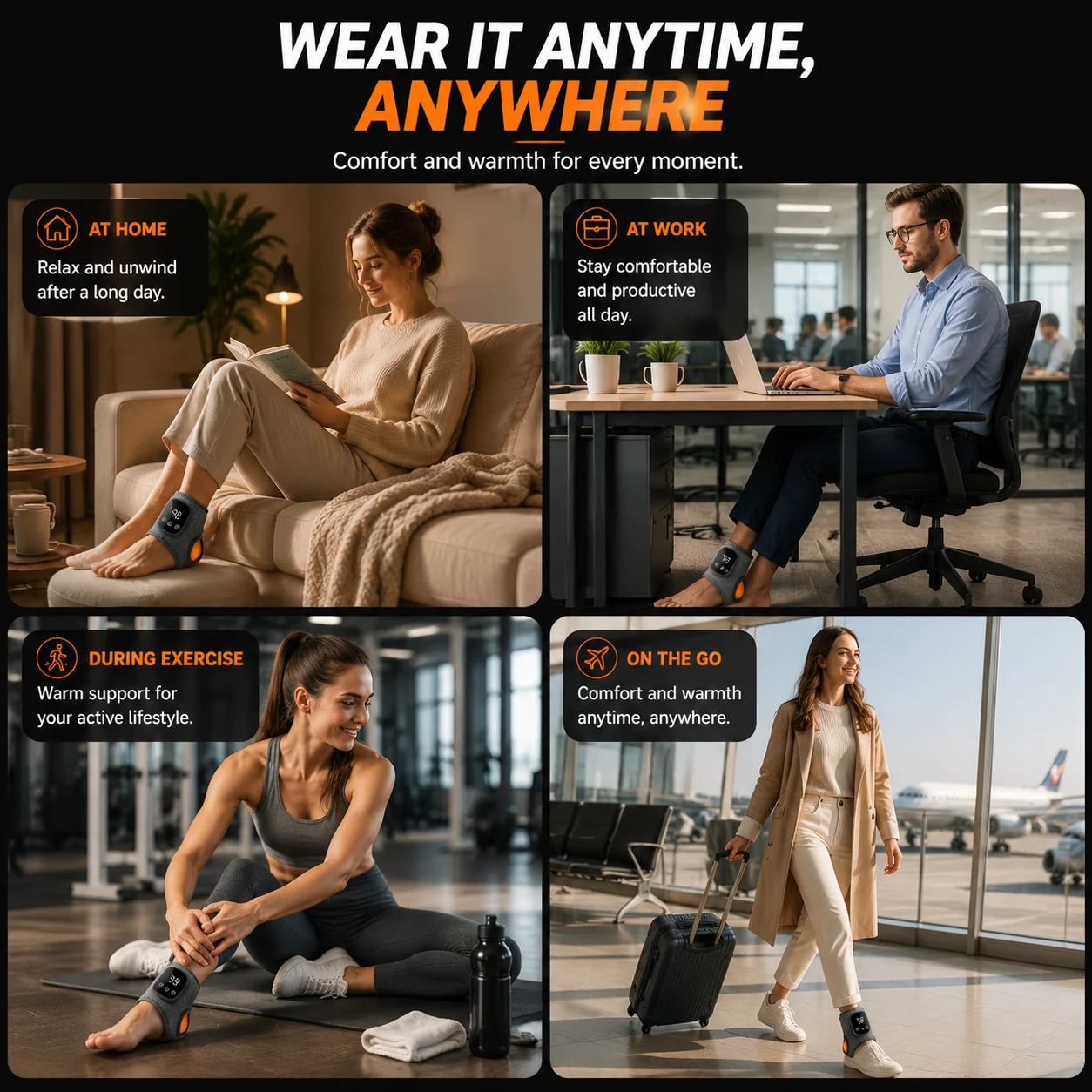 Pair Smart Ankle Massager – Adjustable Straps, Heat & Vibration Therapy, Pain Relief & Improved Circulation for Home and Office
Pair Smart Ankle Massager – Adjustable Straps, Heat & Vibration Therapy, Pain Relief & Improved Circulation for Home and Office