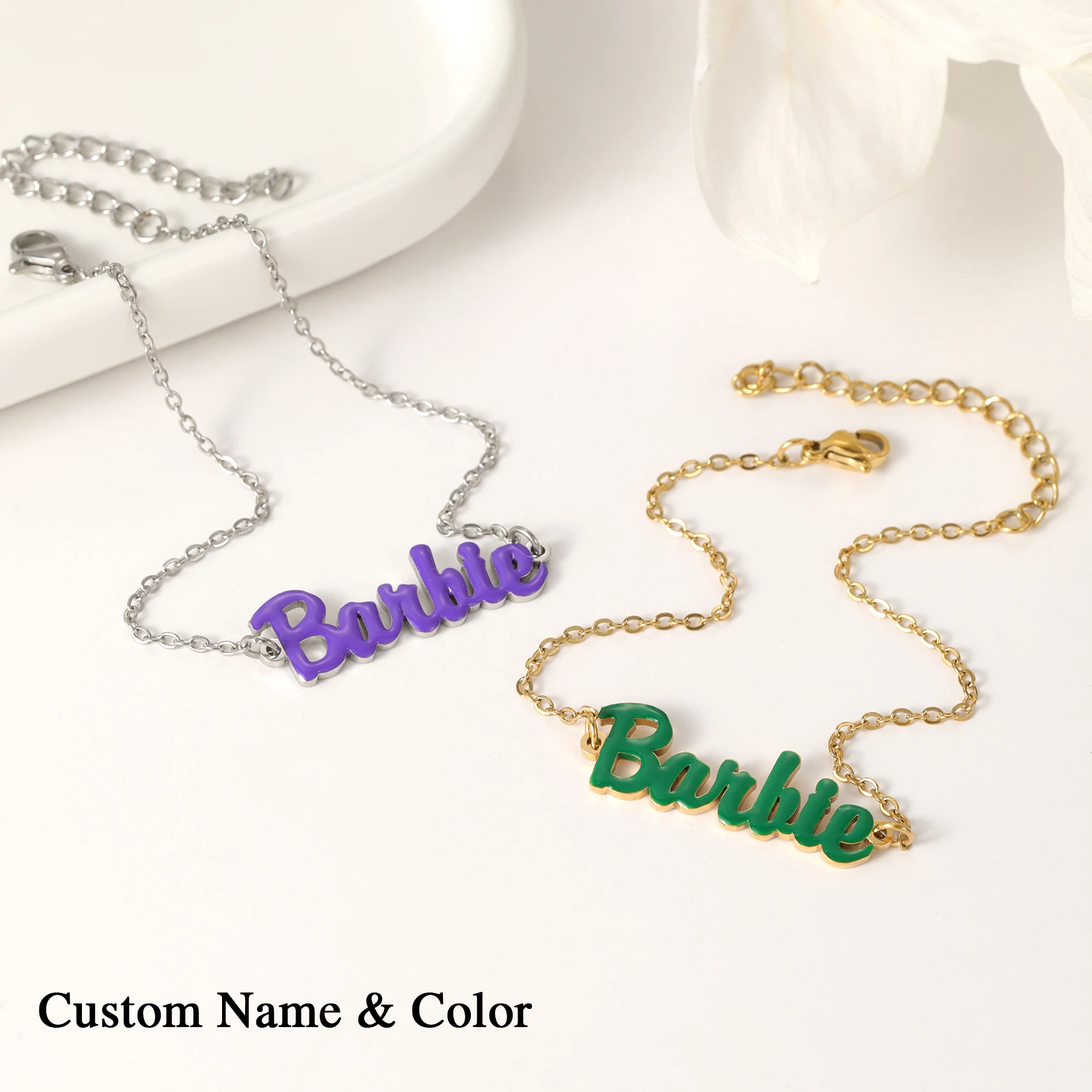 Custom Enamel Name Bracelet Enamel Letter Bracelet Barbie Letter Color Bracelets Handmade Birthday Gift Children's Jewelry 
Custom Enamel Name Bracelet Enamel Letter Bracelet Barbie Letter Color Bracelets Handmade Birthday Gift Children's Jewelry