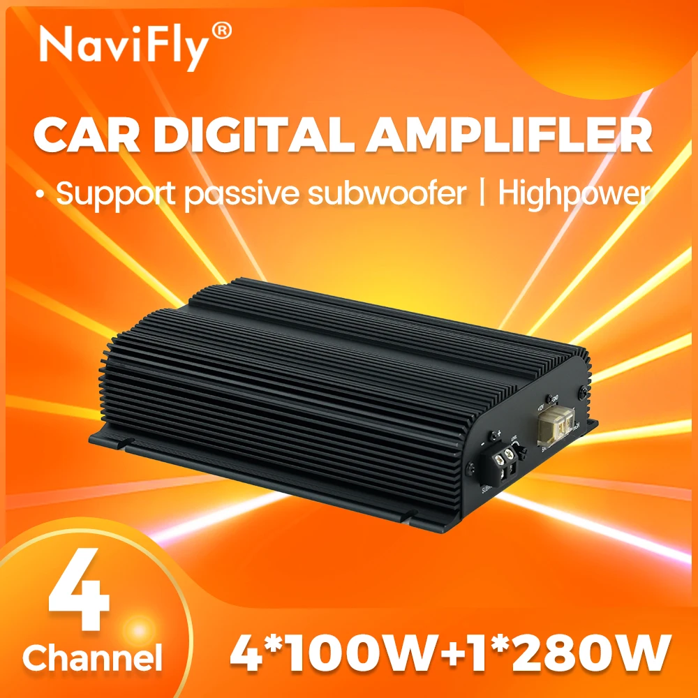 4-канальный цифровой автомобильный усилитель Navifly 4*100Вт+1*280Вт с DSP-процессором для Android-магнитол, поддержка пассивного сабвуфера, высокая мощность
4-канальный цифровой автомобильный усилитель Navifly 4*100Вт+1*280Вт с DSP-процессором для Android-магнитол, поддержка пассивного сабвуфера, высокая мощность