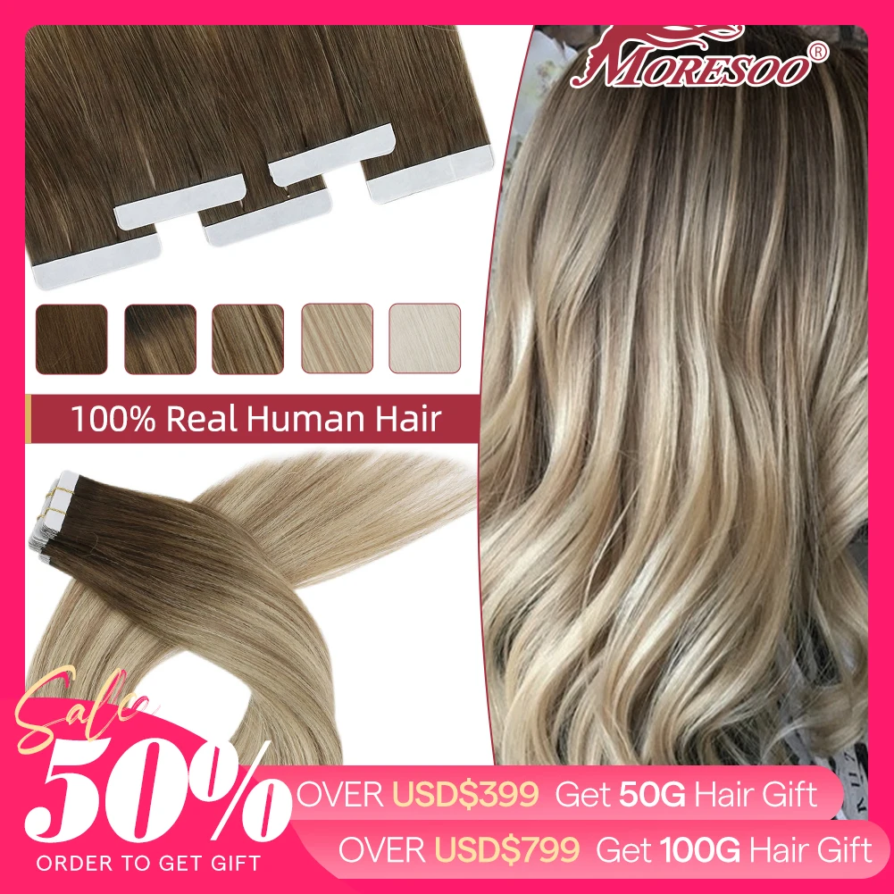 Moresoo Virgin Tape in Hair Extensions 100% Real Human Hair 2.5g/pcs Natural Straight High Quality 12 Months Hair Tape ins
Moresoo Virgin Tape in Hair Extensions 100% Real Human Hair 2.5g/pcs Natural Straight High Quality 12 Months Hair Tape ins