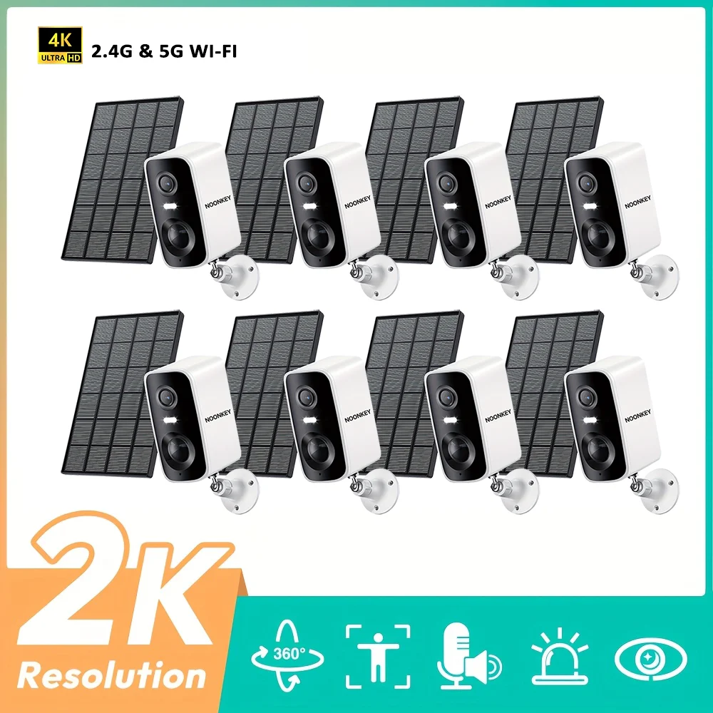 【8Pcs】4Mp Solar Security Cam: Color Night Vision, Pir Detection, 2-Way Talk, Spotlight, Wifi, Ip66, Battery+ Solar Powered
【8Pcs】4Mp Solar Security Cam: Color Night Vision, Pir Detection, 2-Way Talk, Spotlight, Wifi, Ip66, Battery+ Solar Powered