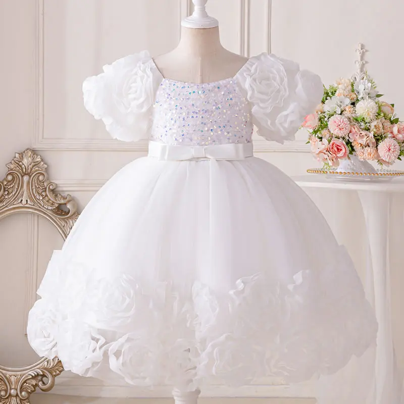 New Year 3D Flower Sequin TUTU Dress For Baby Girl Birthday Party Costume Kid Bow Lace Frock Clothes
New Year 3D Flower Sequin TUTU Dress For Baby Girl Birthday Party Costume Kid Bow Lace Frock Clothes