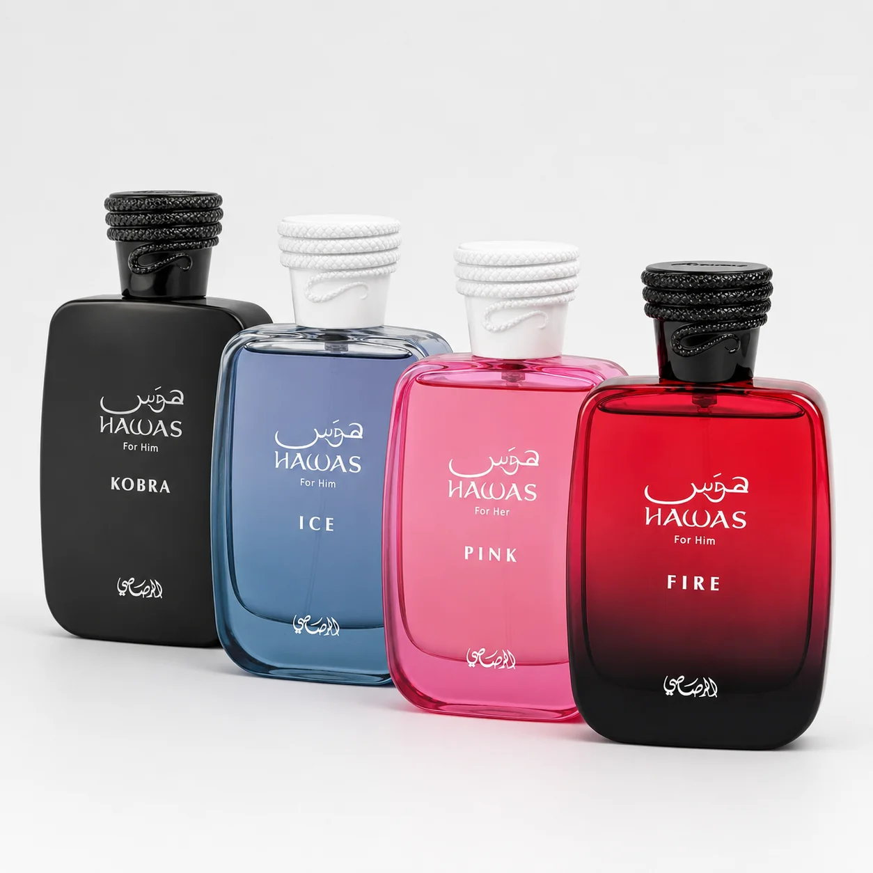Hawas Kobra and Ice and Pink Edp and Fire Rasasi for Men Long-Lasting Perfume, Luxurious Arabian Fragrances — Recommended Valentine's Day Gifts
Hawas Kobra and Ice and Pink Edp and Fire Rasasi for Men Long-Lasting Perfume, Luxurious Arabian Fragrances — Recommended Valentine's Day Gifts