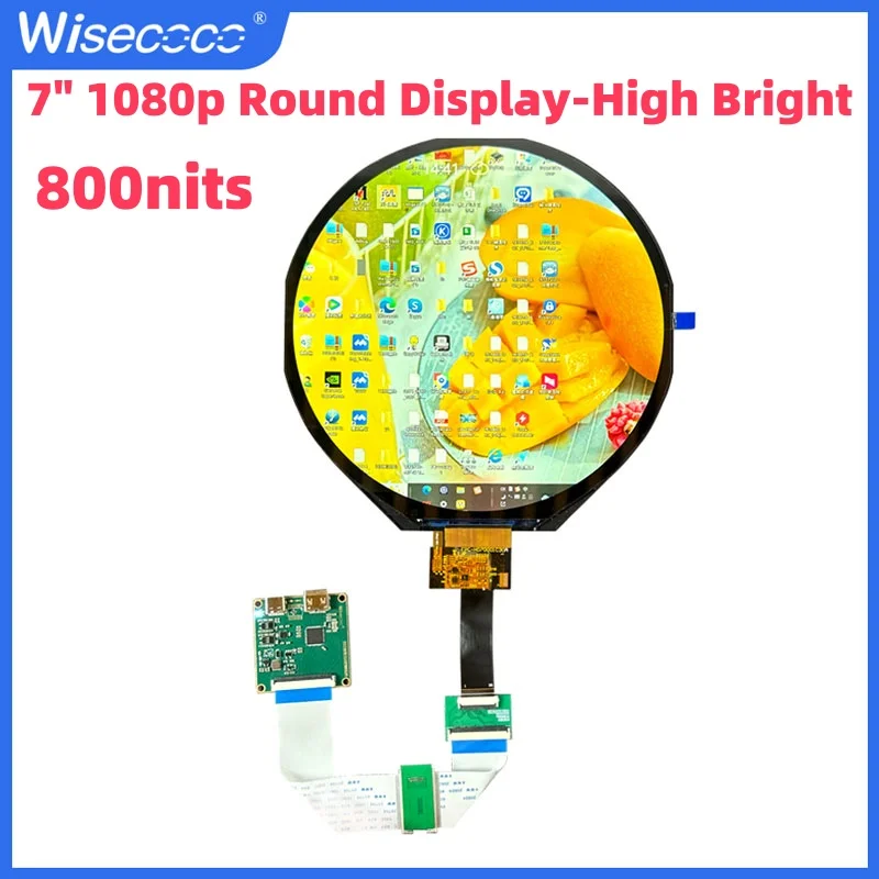 Wisecoco 7 Inch Round TFT LCD Display Circular Screen 1080×1080 Sunlight Readable High Brightness Panel LVDS Driver Board
Wisecoco 7 Inch Round TFT LCD Display Circular Screen 1080×1080 Sunlight Readable High Brightness Panel LVDS Driver Board