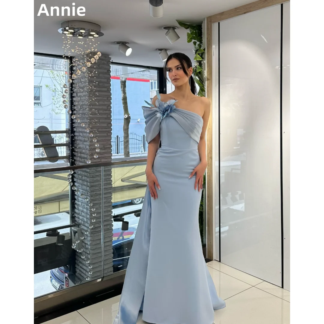 Annie Sky Blue Prom Dresses Handmade Flowers Elegant Ladies Luxury Evening Dresses Sexy Mermaid Off-shoulder Prom Dress
Annie Sky Blue Prom Dresses Handmade Flowers Elegant Ladies Luxury Evening Dresses Sexy Mermaid Off-shoulder Prom Dress