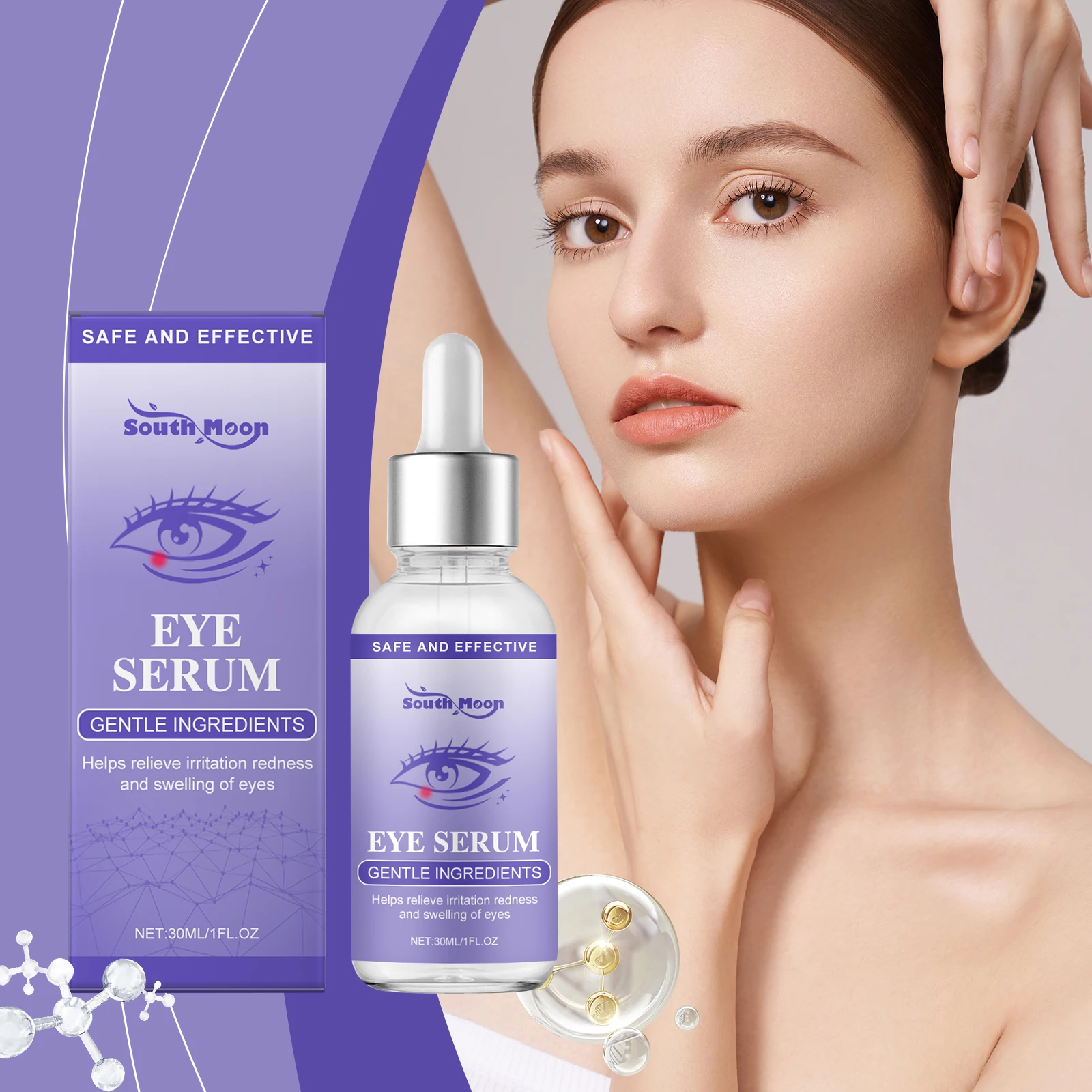 East Moon 30ml Anti Puffiness Eye Serum Soothing Redness Swelling Nourish Eye Care Relieve Fatigue Moisturizing Eye Serum
East Moon 30ml Anti Puffiness Eye Serum Soothing Redness Swelling Nourish Eye Care Relieve Fatigue Moisturizing Eye Serum
