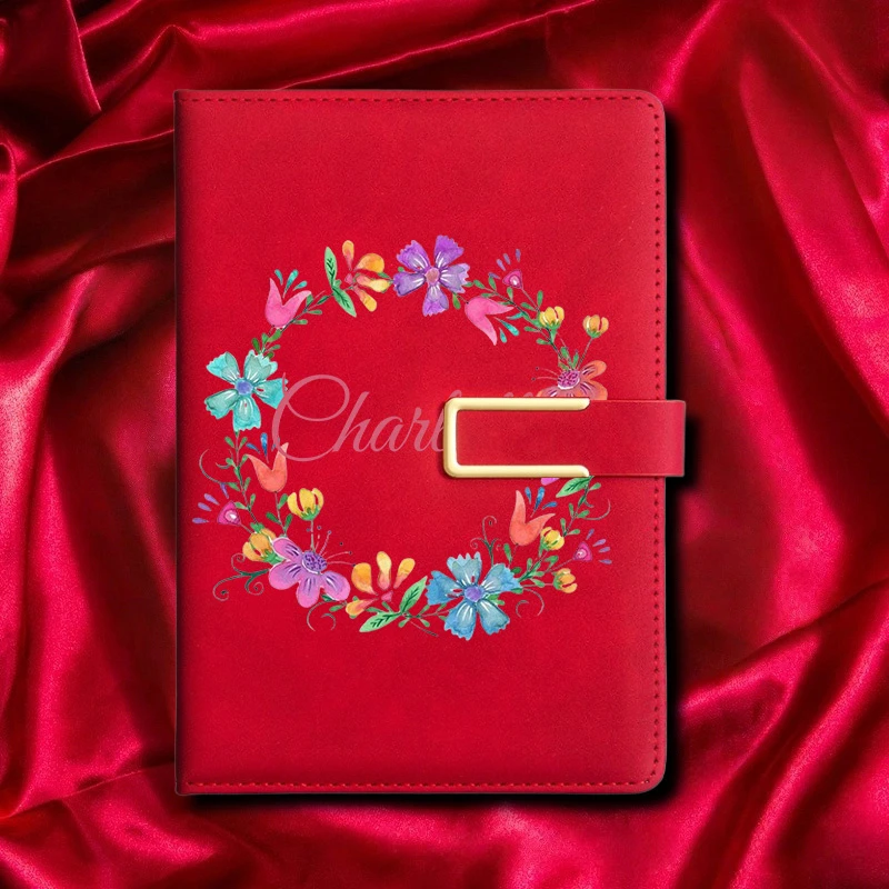 Custom Faux Leather Notebook with Custom Name - Floral Monogram Hardcover Journal, A5 Size Textured Cover Diary for Work, Travel
Custom Faux Leather Notebook with Custom Name - Floral Monogram Hardcover Journal, A5 Size Textured Cover Diary for Work, Travel