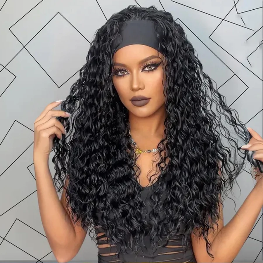 Headband Wig Human Hair Deep Wave 26 28 Inch Glueless None Lace Front Deep Curly Wig Brazilian Virgin Hair Wear And Go Wigs For Women 250% Density Machine Made Headband Half Wigs Natural Color
Headband Wig Human Hair Deep Wave 26 28 Inch Glueless None Lace Front Deep Curly Wig Brazilian Virgin Hair Wear And Go Wigs For Women 250% Density Machine Made Headband Half Wigs Natural Color
