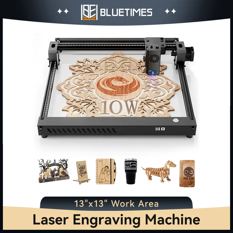 Laser Engraving Machine 5W 13"x13" Work Area 30,000 mm/min Speed High Precision Engraver Cutter for Metal Acrylic Leather Wood
Laser Engraving Machine 5W 13"x13" Work Area 30,000 mm/min Speed High Precision Engraver Cutter for Metal Acrylic Leather Wood