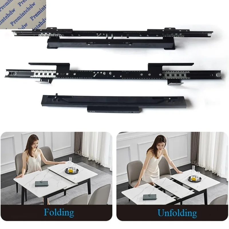 Extendable Dining Table Equalizer Slide Mechanism Middle Leaf Auto Conceal Pop Up
Extendable Dining Table Equalizer Slide Mechanism Middle Leaf Auto Conceal Pop Up