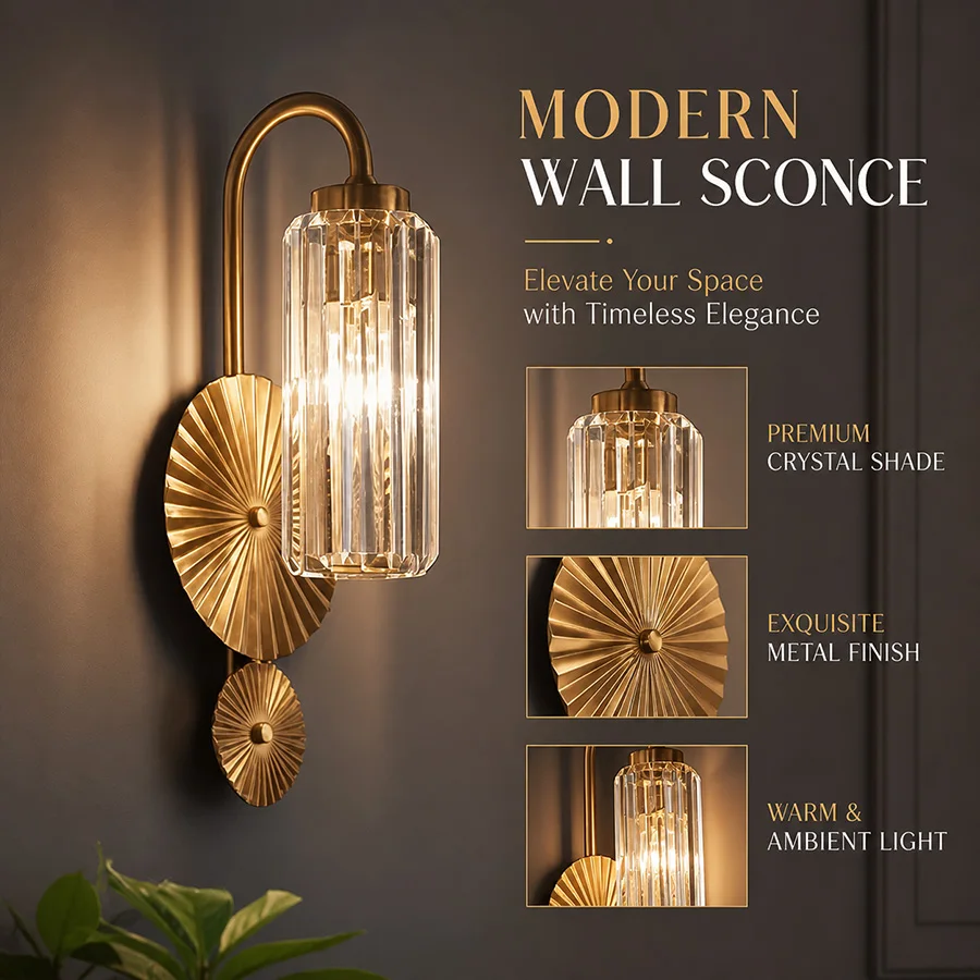 Affordable Luxury Crystal Wall Sconces for Living Rooms, Bedrooms, and Bedside Tables; Modern Minimalist Decorative Wall
Affordable Luxury Crystal Wall Sconces for Living Rooms, Bedrooms, and Bedside Tables; Modern Minimalist Decorative Wall