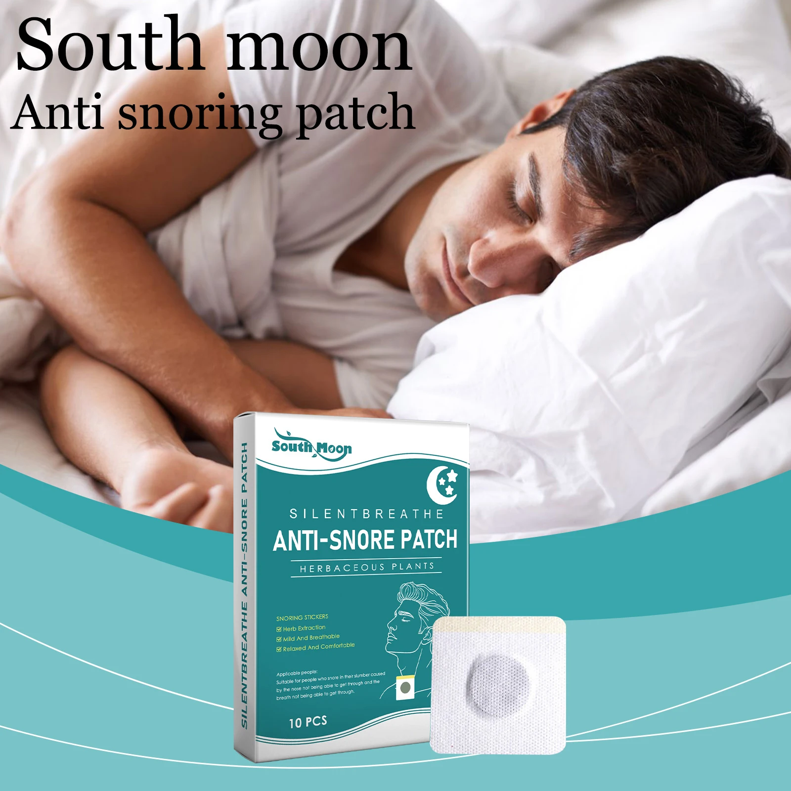 South Moon Herbal Stop Snoring Patch Improve Sleep Quality Relief Snoring Comfortable Formula Breathable Slepping Care Patch
South Moon Herbal Stop Snoring Patch Improve Sleep Quality Relief Snoring Comfortable Formula Breathable Slepping Care Patch
