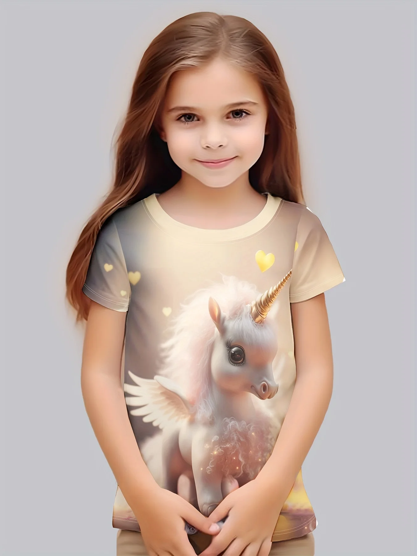 3D Мультфильм Единорог Узор 4 ~ 12 лет Девочки Футболка Стретч Короткий Рукав Круглый Вырез Лето Футболка Топ Улица Открытый Футболка Топ
3D Мультфильм Единорог Узор 4 ~ 12 лет Девочки Футболка Стретч Короткий Рукав Круглый Вырез Лето Футболка Топ Улица Открытый Футболка Топ