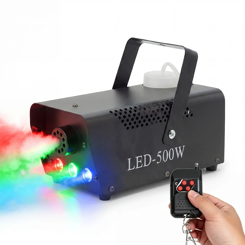 Portable 500W RGB LED Fog Machine Wireless Remote Disinfection Smoke Fogger for Stage Disco Home Wedding Halloween Event
Portable 500W RGB LED Fog Machine Wireless Remote Disinfection Smoke Fogger for Stage Disco Home Wedding Halloween Event