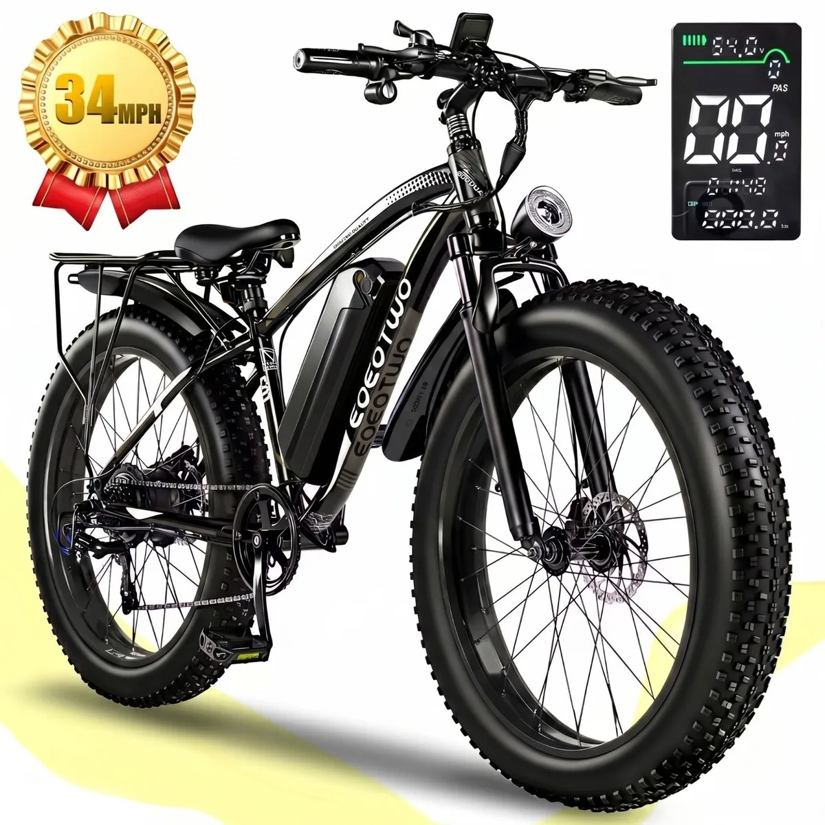 BEST BUY ON BURCHDA RX80 26-Inch Electric Mountain Bike with 4.0-Inch Wide Tires, Hydraulic Brakes, Full Suspension, LCD Display, Brushless Motor, 960WH
BEST BUY ON BURCHDA RX80 26-Inch Electric Mountain Bike with 4.0-Inch Wide Tires, Hydraulic Brakes, Full Suspension, LCD Display, Brushless Motor, 960WH