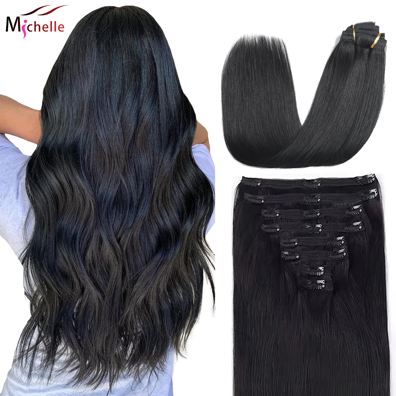 120g Clip In Hair Extensions Straight 100% Human Hair Natural Clip in Extensions Straight 8pcs Per Set with 18 Clips for Women
120g Clip In Hair Extensions Straight 100% Human Hair Natural Clip in Extensions Straight 8pcs Per Set with 18 Clips for Women