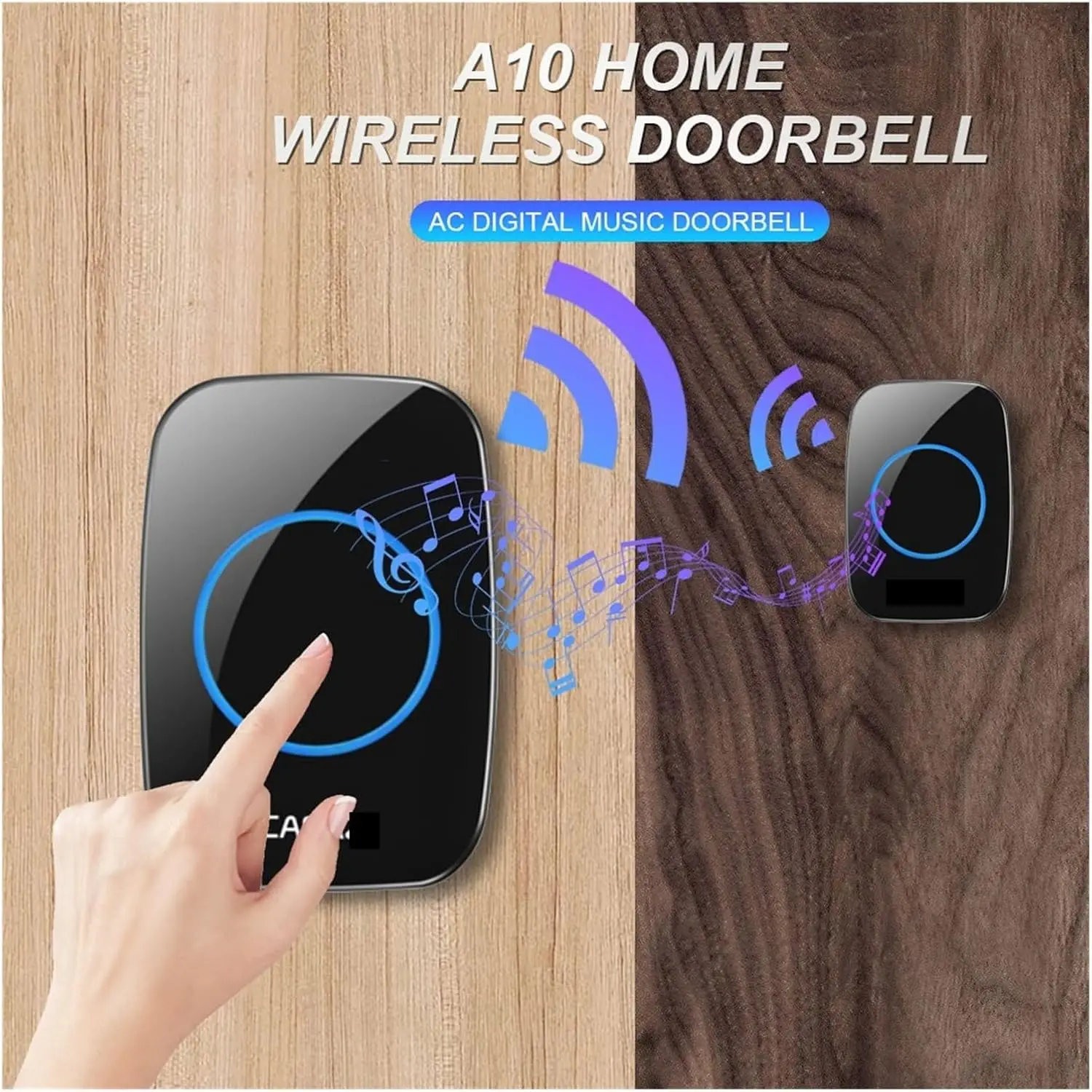 Wireless Doorbell,1000 feet Range and 60 Chime Distinguish Front and Rear Doors Waterproof Door Bell Kit
Wireless Doorbell,1000 feet Range and 60 Chime Distinguish Front and Rear Doors Waterproof Door Bell Kit