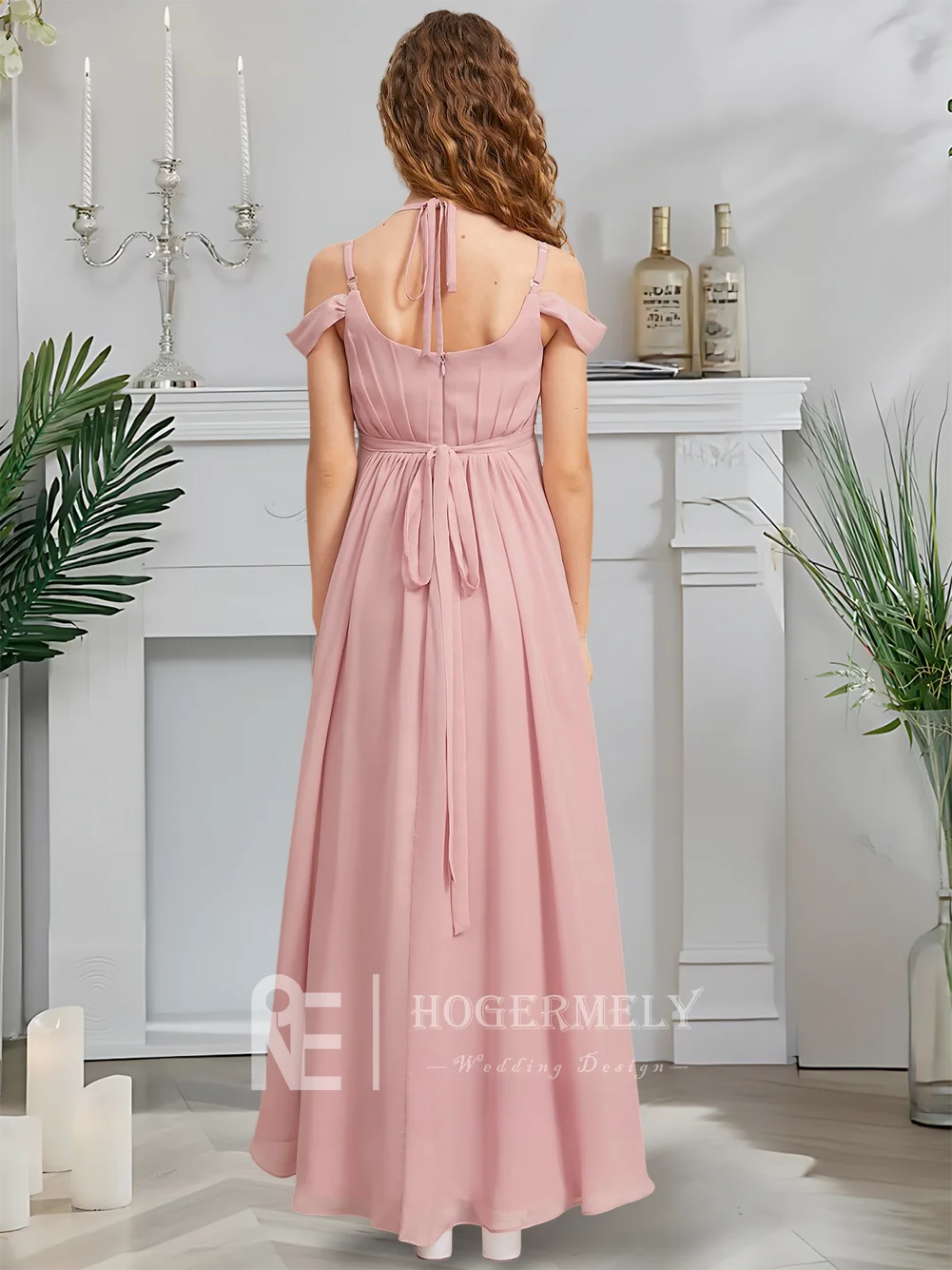 A Cold Shoulder Junior Bridesmaid Dress Kids Blush Flower Girl Dress A-Line Floor-Length Chiffon Garden Gala Wedding Party
A Cold Shoulder Junior Bridesmaid Dress Kids Blush Flower Girl Dress A-Line Floor-Length Chiffon Garden Gala Wedding Party