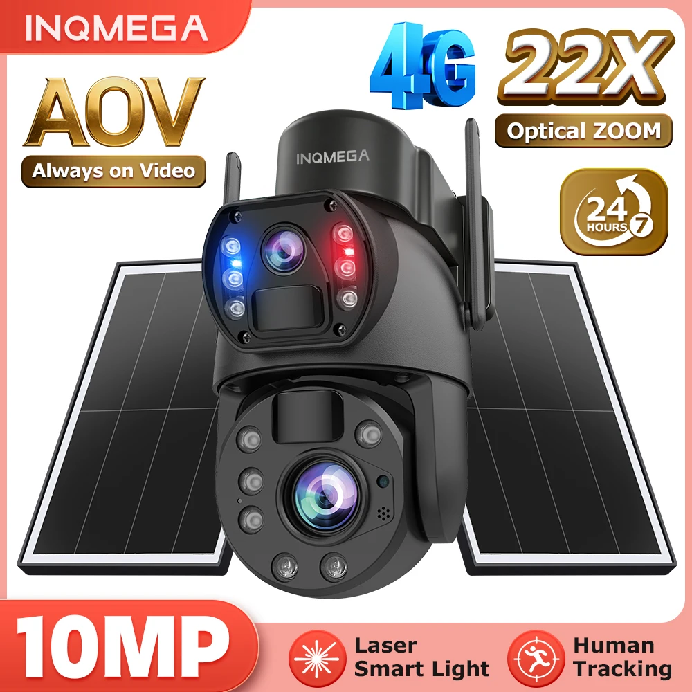 10MP Dual Screen 4G AOV Solar Camera 22X Optical Zoom Outdoor 24/7 Video Recording Auto Zoom Tracking Security Cameras
10MP Dual Screen 4G AOV Solar Camera 22X Optical Zoom Outdoor 24/7 Video Recording Auto Zoom Tracking Security Cameras