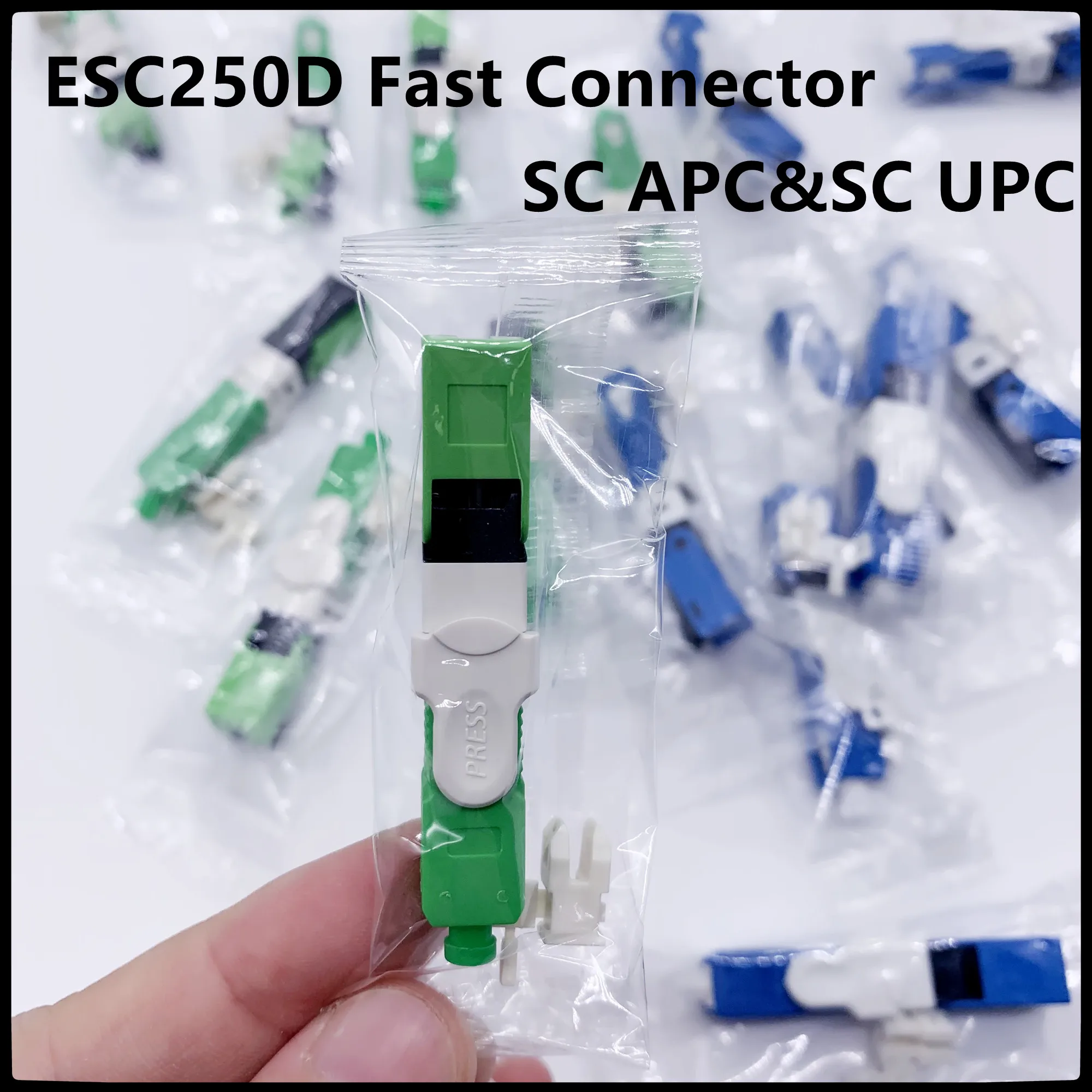 FTTH быстрый разъем ESC250D, быстрый разъем SC APC & SC UPC, одномодовый волоконно-оптический Быстрый разъем, стандартный APC UPC
FTTH быстрый разъем ESC250D, быстрый разъем SC APC & SC UPC, одномодовый волоконно-оптический Быстрый разъем, стандартный APC UPC