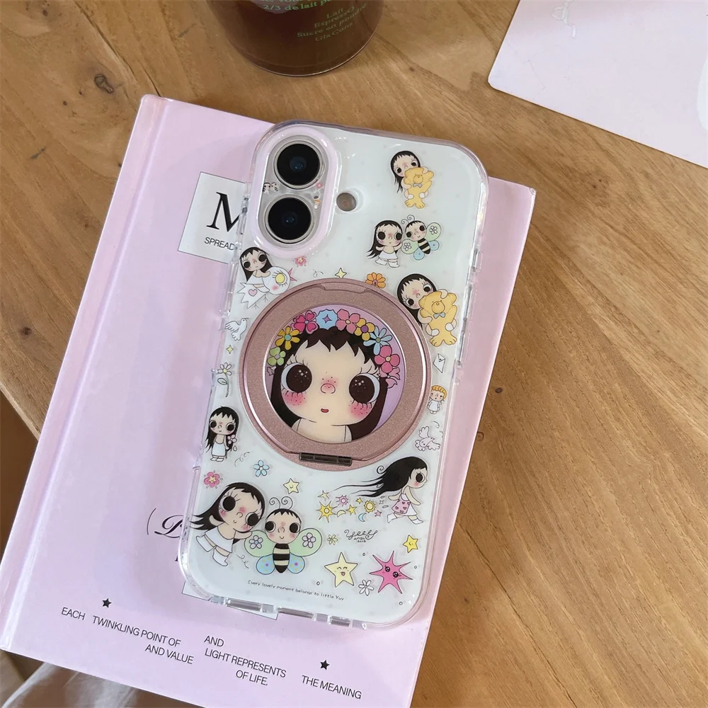 Kawaii Cartoon Girl Print For MagSafe Phone Case For iPhone 17 15 16 17 Pro Max With Rotate Stand Shockproof Cover Fashion Cases
Kawaii Cartoon Girl Print For MagSafe Phone Case For iPhone 17 15 16 17 Pro Max With Rotate Stand Shockproof Cover Fashion Cases