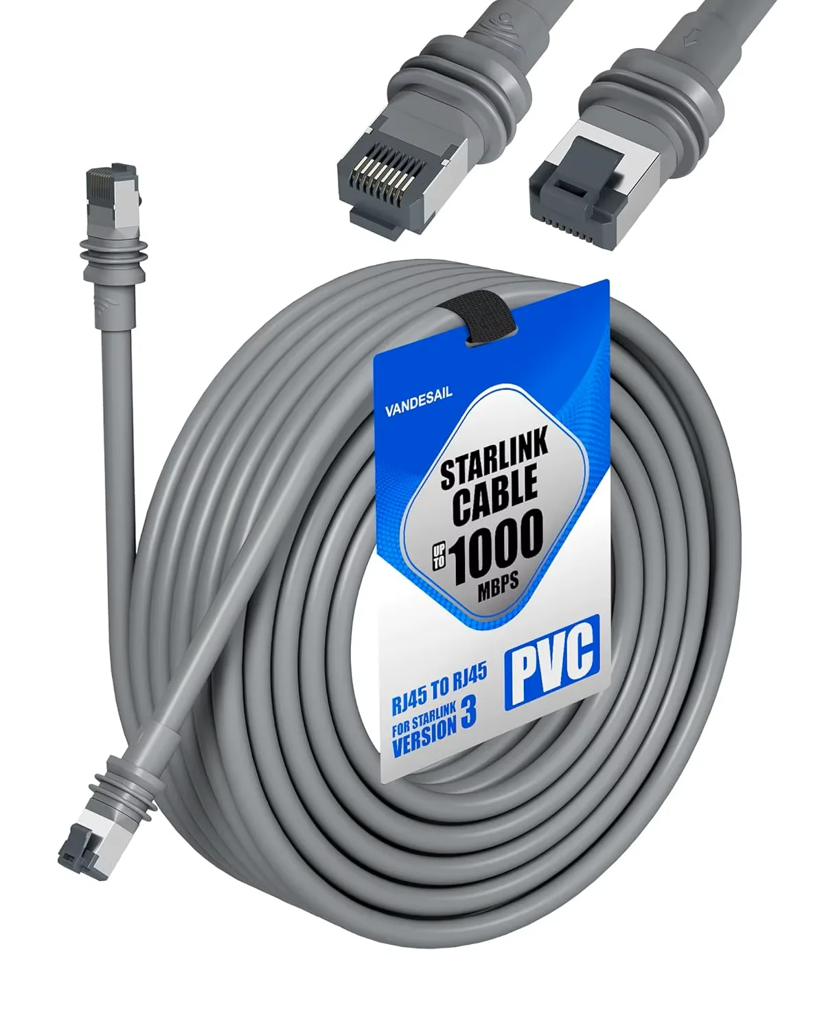 Совместимый Ethernet-кабель для Starlink Rectangular Satellite Gen3, водонепроницаемый, для замены кабеля Starlink Gen 3, серый
Совместимый Ethernet-кабель для Starlink Rectangular Satellite Gen3, водонепроницаемый, для замены кабеля Starlink Gen 3, серый