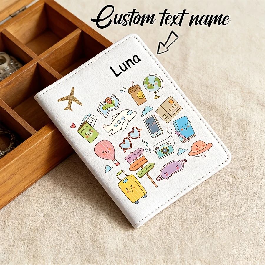 Custom Name Passport Holder - Cute Cartoon Travel Case, Lightweight, Open-Closure, Ideal for Travel/Business, Gift for Travelers
Custom Name Passport Holder - Cute Cartoon Travel Case, Lightweight, Open-Closure, Ideal for Travel/Business, Gift for Travelers