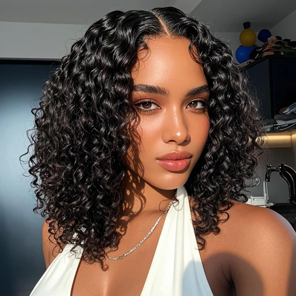 Short Curly Wigs 13x4 HD Lace Front Bob Wig 250 Density Deep Wave Lace Frontal Wig Pre Plucked Human Hair 4x4 Closure Wig
Short Curly Wigs 13x4 HD Lace Front Bob Wig 250 Density Deep Wave Lace Frontal Wig Pre Plucked Human Hair 4x4 Closure Wig