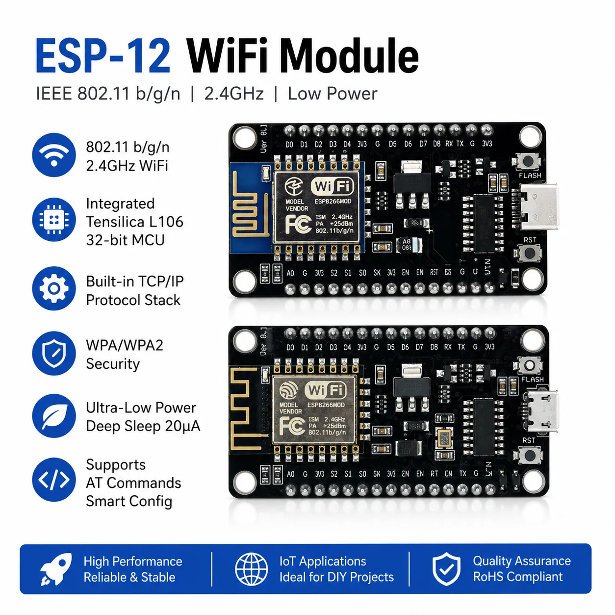 1-5pcs/ESP8266 NodeMCU LUA CH340 ESP-12E WiFi Internet Development Board 4M Flash Serial Wireless Module for Arduino Type-c usb
1-5pcs/ESP8266 NodeMCU LUA CH340 ESP-12E WiFi Internet Development Board 4M Flash Serial Wireless Module for Arduino Type-c usb