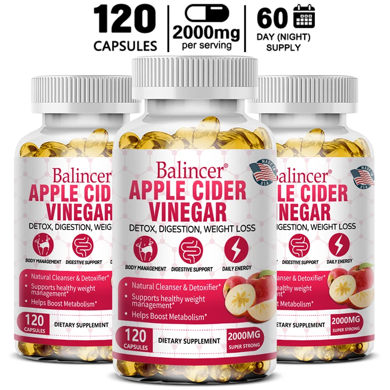 Apple Cider Vinegar Capsules, Magnesium Green Tea, Detox For Bloating, Daily Digestive Metabolic & Body Wellness Supplement
Apple Cider Vinegar Capsules, Magnesium Green Tea, Detox For Bloating, Daily Digestive Metabolic & Body Wellness Supplement