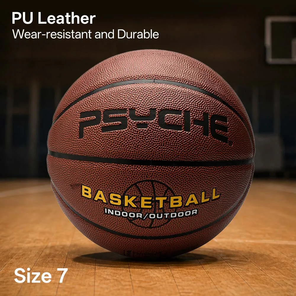 PSYCHE Size 7 PU Composite Basketball, Non-Slip Wear-Resistant Ball, for Adult Indoor/Outdoor Training, Games & Recreational Pla
PSYCHE Size 7 PU Composite Basketball, Non-Slip Wear-Resistant Ball, for Adult Indoor/Outdoor Training, Games & Recreational Pla