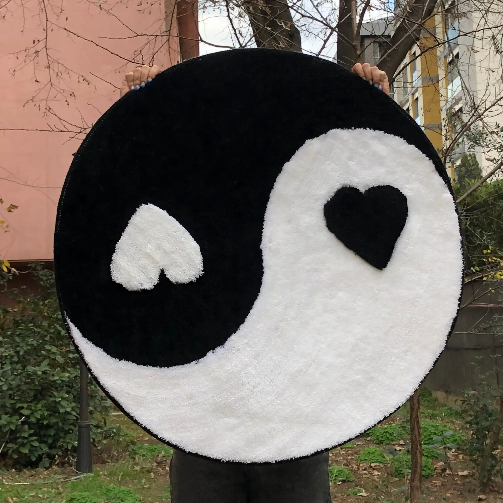 Heart Yinyang Rug for Bedroom Aesthetic Valentines Day Gift Handmade Home Y2k Decoration Soft Flannel Non Slip Shaped Carpet
Heart Yinyang Rug for Bedroom Aesthetic Valentines Day Gift Handmade Home Y2k Decoration Soft Flannel Non Slip Shaped Carpet