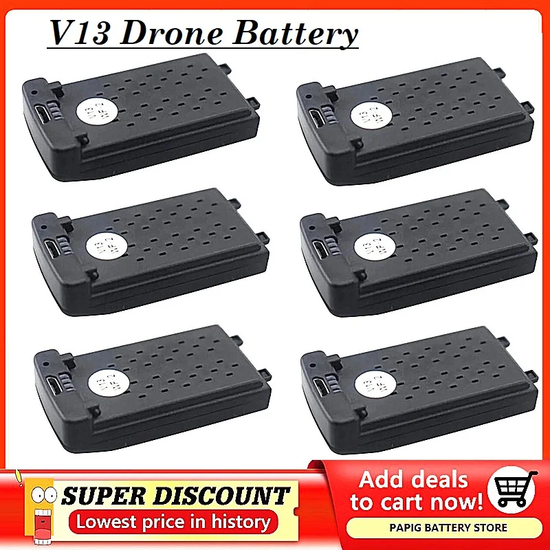 Upgrade 4D-V13 Mini Drone Original Battery 3.7V 1600MAH For 4DRC V13 RC Helicopters Quadcopter V13 Replacement Accessories Parts
Upgrade 4D-V13 Mini Drone Original Battery 3.7V 1600MAH For 4DRC V13 RC Helicopters Quadcopter V13 Replacement Accessories Parts