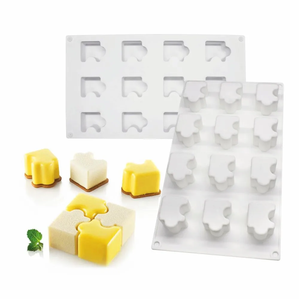 2 Pcs Puzzle Silicone Mousse Mold,for DIY Dessert Truffle Chocolate Jelly Pudding Candy Fondant Cake Decorating (12-Cavity)
2 Pcs Puzzle Silicone Mousse Mold,for DIY Dessert Truffle Chocolate Jelly Pudding Candy Fondant Cake Decorating (12-Cavity)
