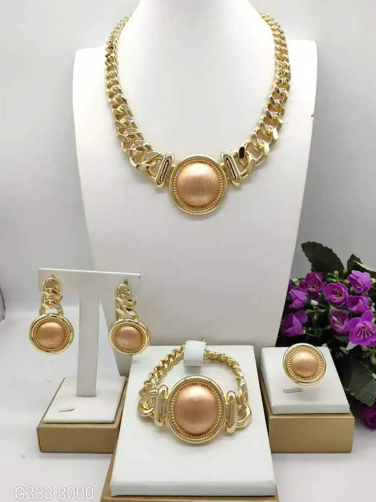 Fabulous Italian Jewelry set with Pink Bead Beautiful Fine Chain llaveros Collar Pulseras pin Pendient tentacles Anillos 4PC Set
Fabulous Italian Jewelry set with Pink Bead Beautiful Fine Chain llaveros Collar Pulseras pin Pendient tentacles Anillos 4PC Set