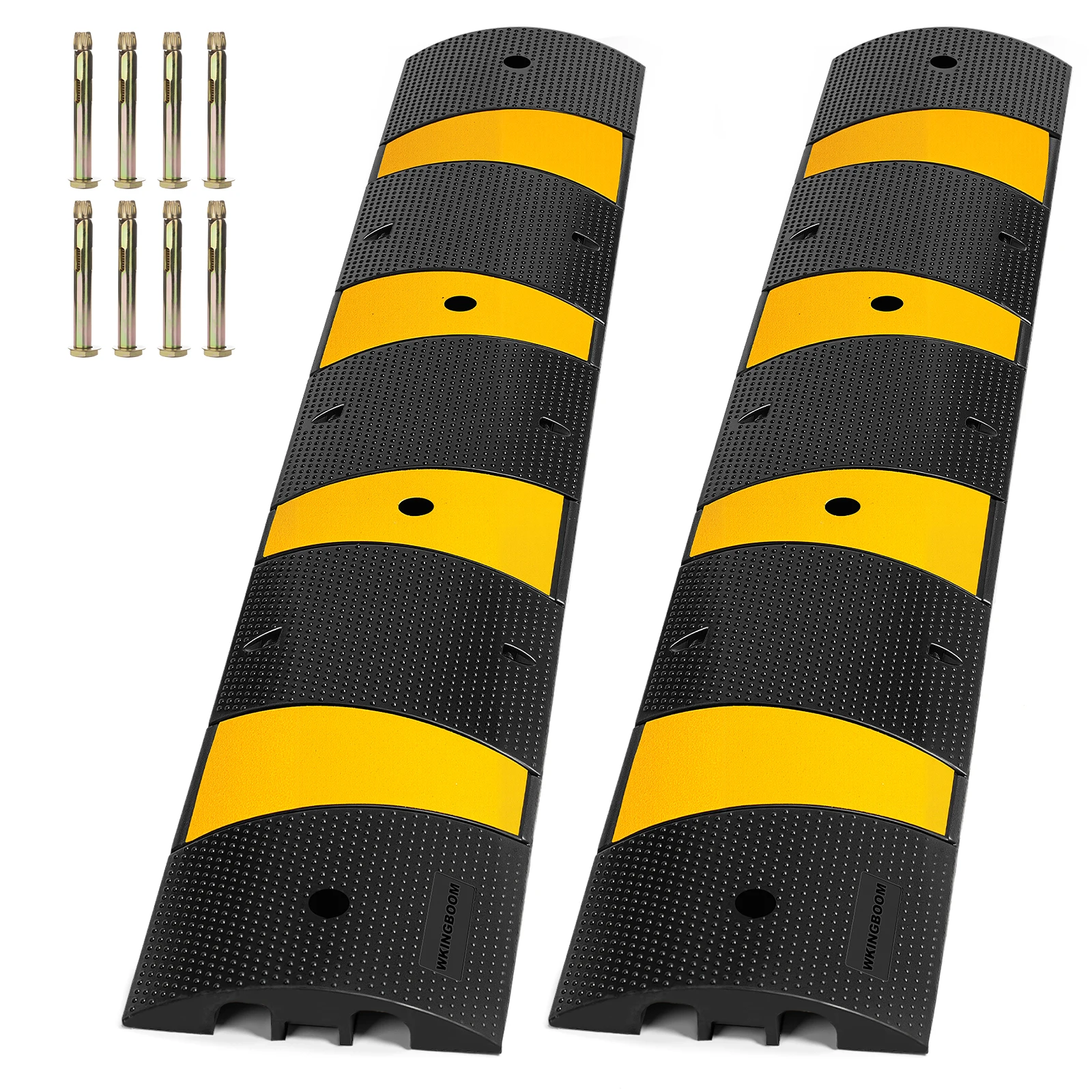 6ft 2 Channel Rubber Speed Bumps Humps for Garage Gravel Roads Asphalt Concrete, 2 Packs
6ft 2 Channel Rubber Speed Bumps Humps for Garage Gravel Roads Asphalt Concrete, 2 Packs