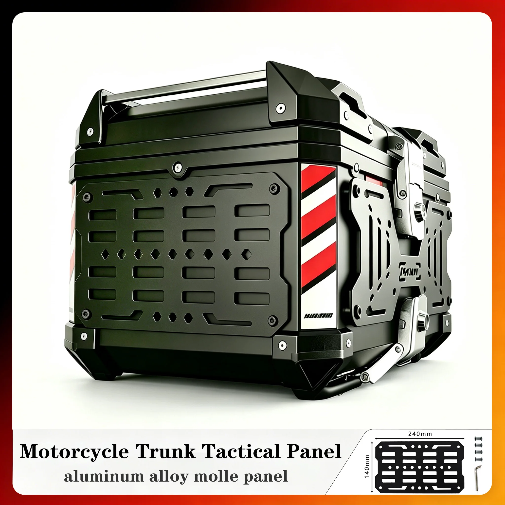 Motorcycle Molle Panel For Trunk Storage Aluminum Alloy Waterproof Tactical Storage Universal Side Box Organizer Modular Storage
Motorcycle Molle Panel For Trunk Storage Aluminum Alloy Waterproof Tactical Storage Universal Side Box Organizer Modular Storage